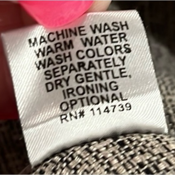 Flax grayish tan long sleeve linen tunic top size medium - Picture 6 of 10